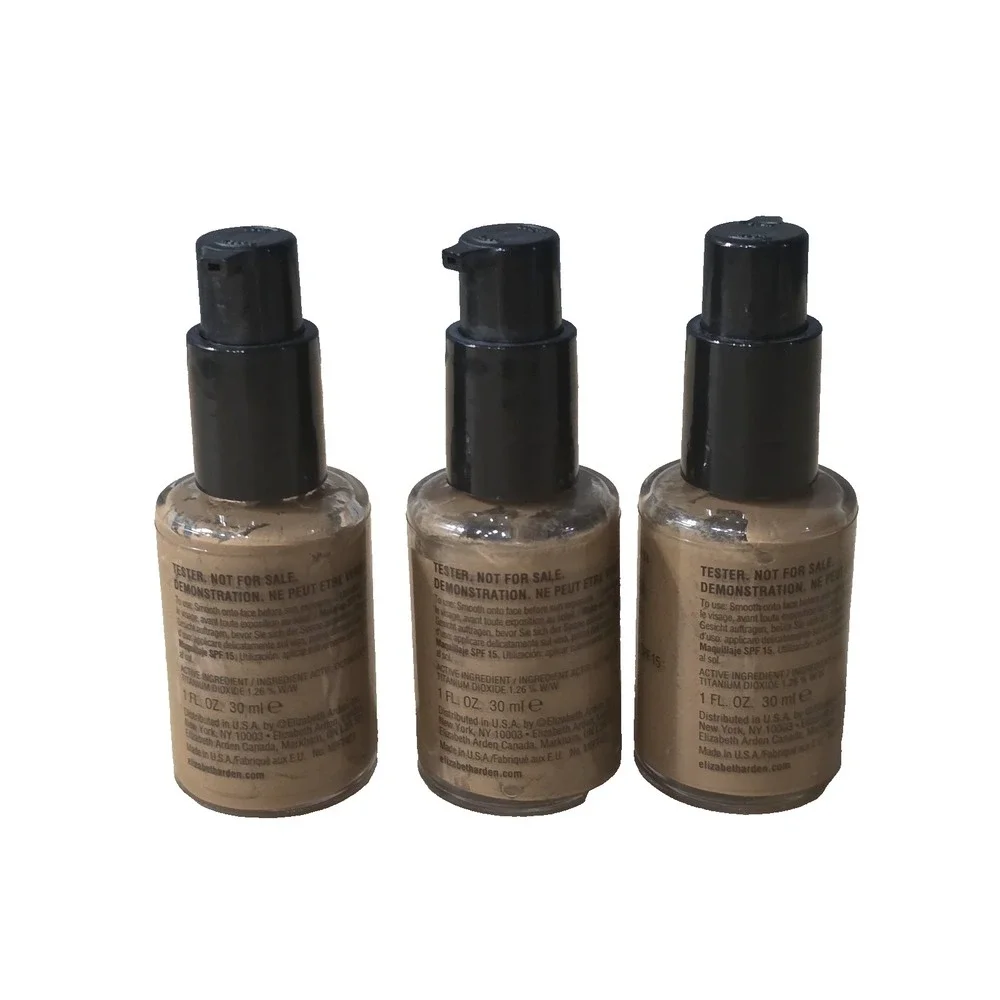 3X‎ Elizabeth Arden Flawless Finish Perfectly Nude Makeup SPF15 Liquid Cocoa 23
